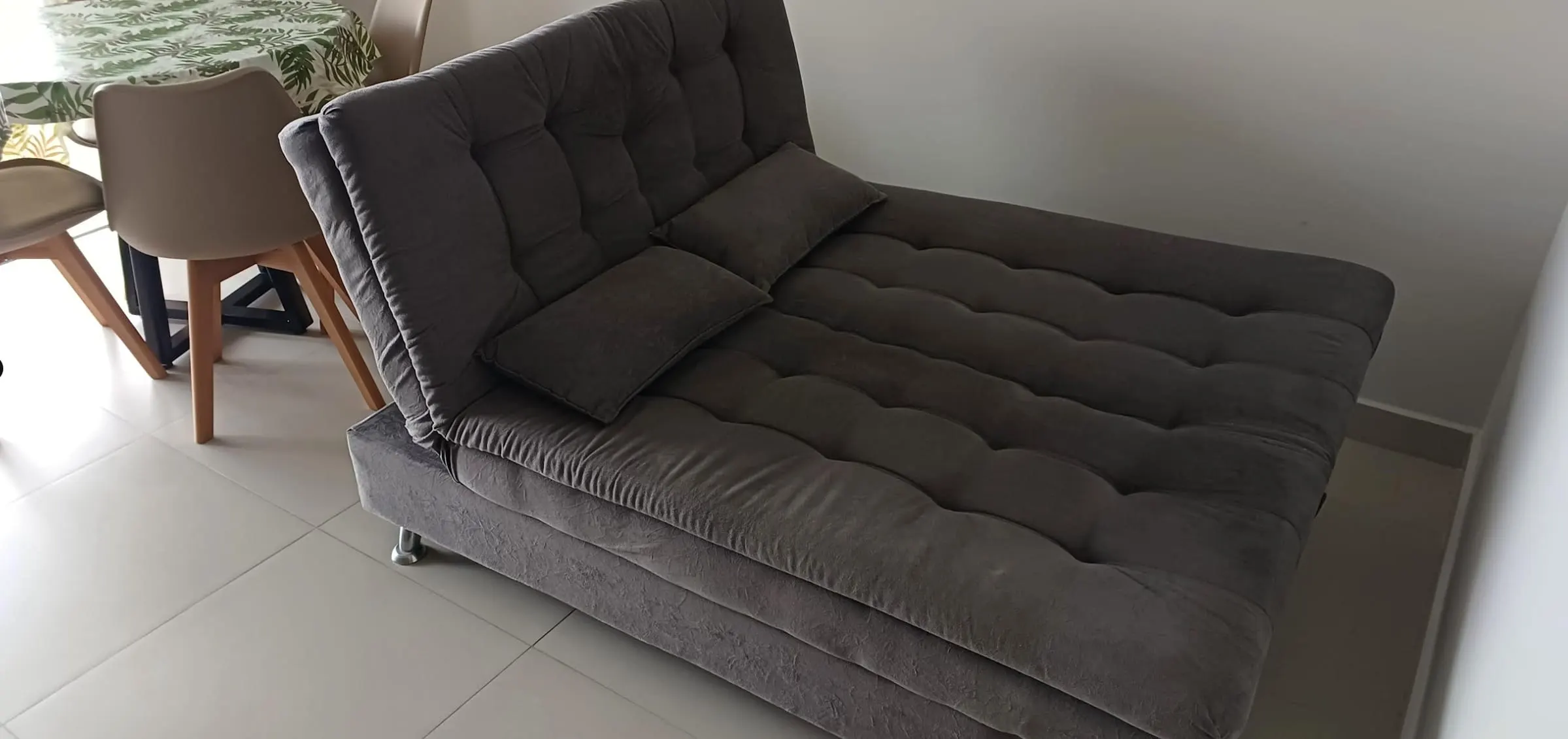 Sofá-cama aberto